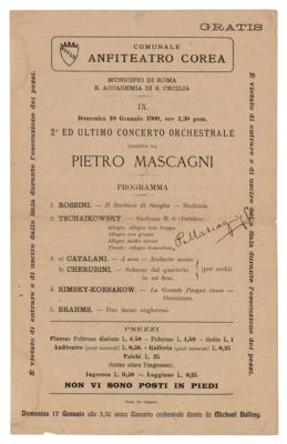 Lot #473 Pietro Mascagni Signed Program - Image 1