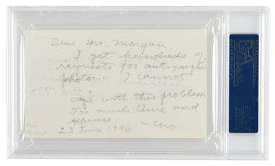 Lot #221 Clyde Tombaugh Signature with ALS - PSA MINT 9 - Image 2