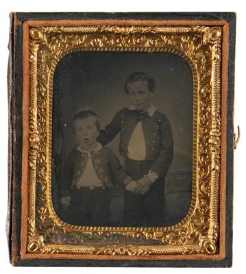 Lot #269 Union Soldier's Children Tintype Carried in War - Image 1