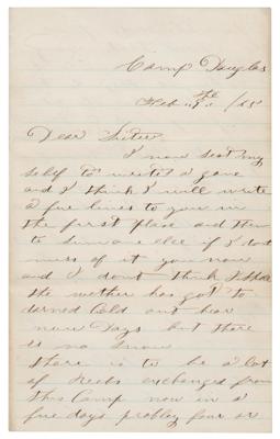 Lot #243 Civil War: Camp Douglas Prisoner Exchange Letter - Image 1