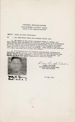 Lot #233 Douglas MacArthur Signed AAF Intelligence Authorization - Image 3