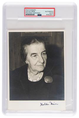 Lot #192 Golda Meir Signed Photograph
