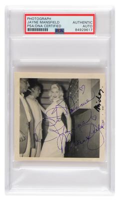 Lot #658 Jayne Mansfield and Mickey Hargitay Signed Candid Photograph - Image 1