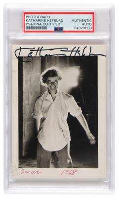 Lot #630 Katharine Hepburn Signed Photograph