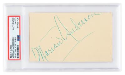 Lot #469 Marian Anderson Signature