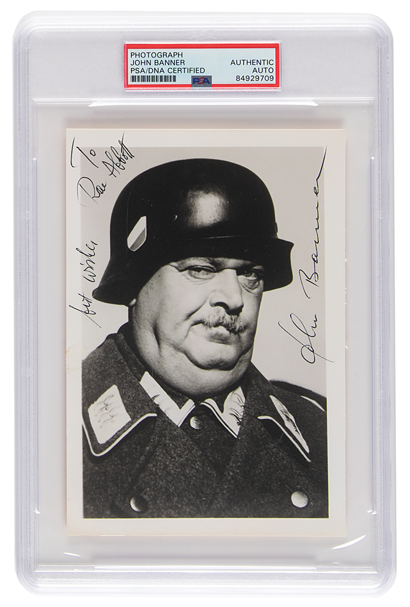 1960's John Banner Schultz Signed Autographed 8X10 Photo Hogan's Heroes JSA  COA