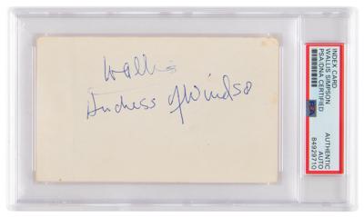Lot #226 Wallis, Duchess of Windsor Signature