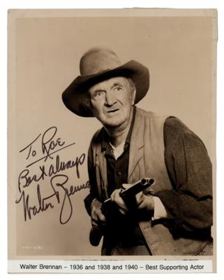 Lot #594 Walter Brennan Signed Photograph - Image 1