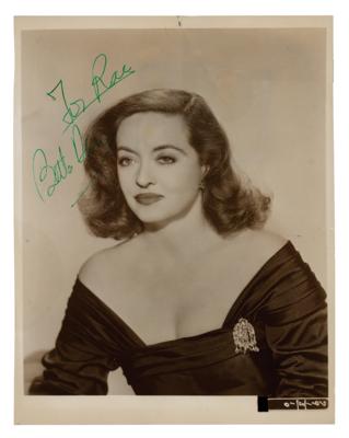 Lot #608 Bette Davis Signed Photograph - Image 1