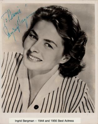 Lot #589 Ingrid Bergman Signed Photograph - Image 1