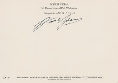 Lot #347 Ansel Adams Signed Postcard