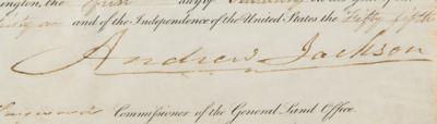 Lot #6 Andrew Jackson Document Signed as President - Image 2