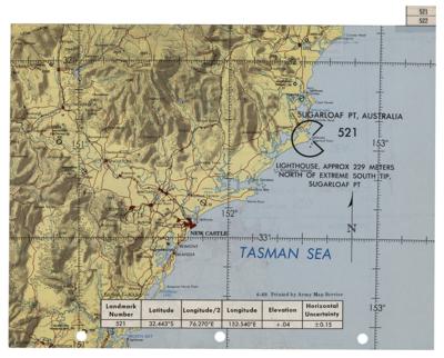 Lot #289 Apollo 9 Flown Landmark Map Checklist Page - Image 2