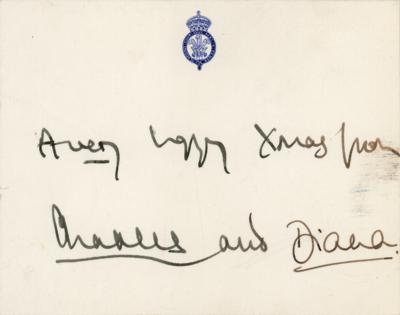 Lot #110 Princess Diana and King Charles III Signatures - Image 1