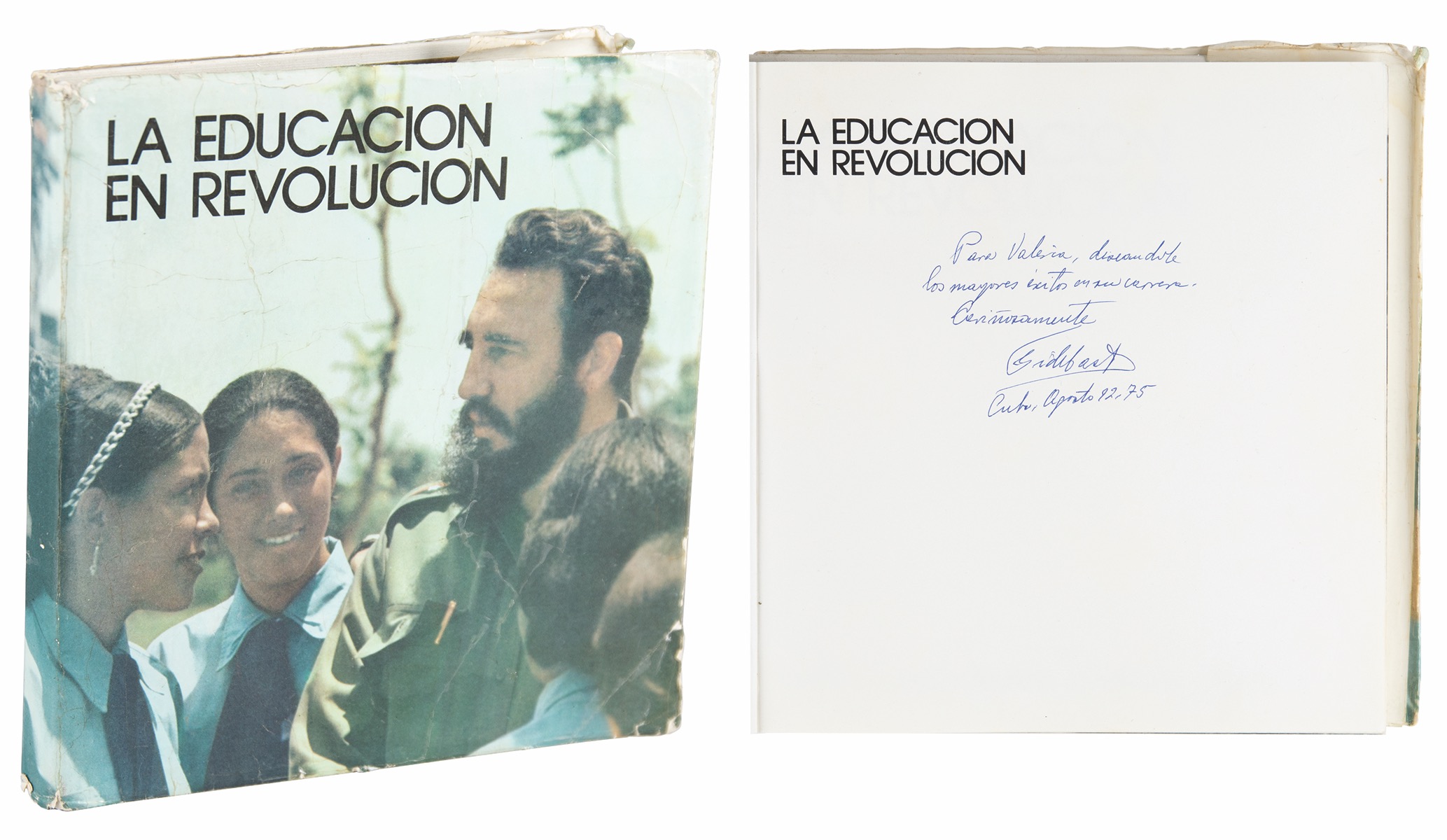 Lot #98 Fidel Castro Signed Book