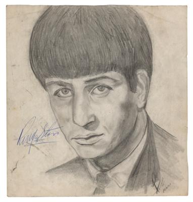 Lot #454 Beatles (3) Drawings Signed by Paul McCartney, George Harrison, and Ringo Starr - Image 4