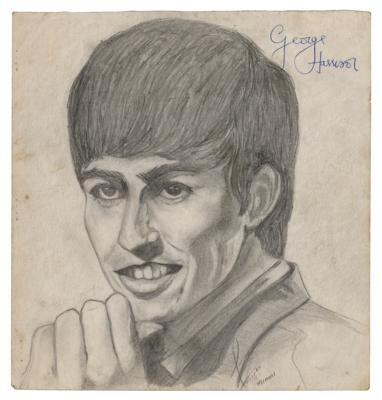 Lot #454 Beatles (3) Drawings Signed by Paul McCartney, George Harrison, and Ringo Starr - Image 5