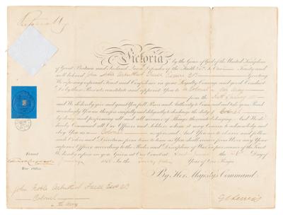 Lot #202 Queen Victoria Document Signed (1858) - Image 1