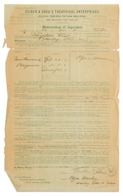 Lot #650 Stan Laurel Early 'Keystone Trio' Document (1915) - Image 1