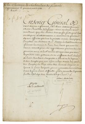 Lot #108 Marie Antoinette Document Signed (1783) - Image 1