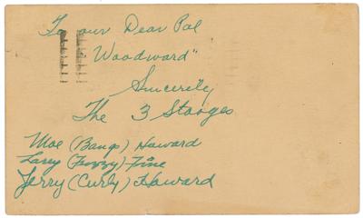 Lot #701 Three Stooges: Moe Howard Signature (1935) - Image 1