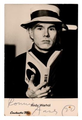 Lot #341 Andy Warhol Signed Photograph