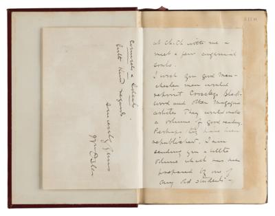 Lot #123 William Osler Autograph Letter Signed in Book - Image 1