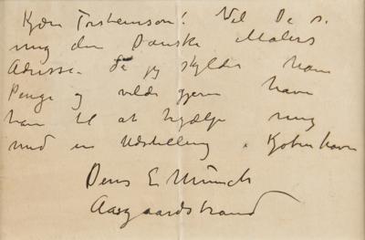 Lot #336 Edvard Munch Autograph Letter Signed on Art Exhibition - Image 2