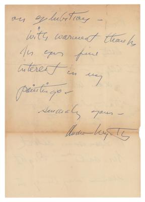 Lot #344 Andrew Wyeth Autograph Letter Signed on Art Exhibition - Image 2