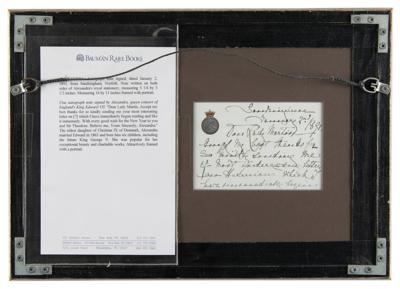 Lot #135 Alexandra of Denmark Autograph Letter Signed - Image 3