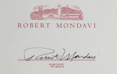 Lot #194 Robert Mondavi Signed Book - Image 2