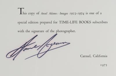 Lot #349 Ansel Adams Signed Book - Image 2