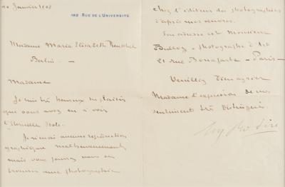 Lot #339 Auguste Rodin Letter Signed on 'L'Eternelle Idole' - Image 2