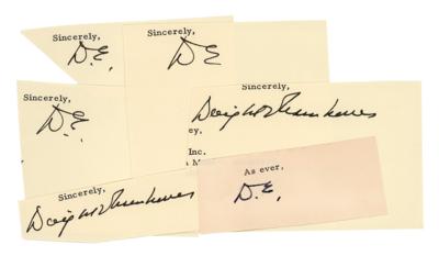 Lot #53 Dwight D. Eisenhower (6) Signatures - Image 1