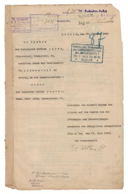 Lot #190 Karl Liebknecht Document Signed - Image 5