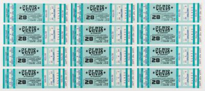 Lot #522 Elvis Presley (12) Unused 1977 Concert Tickets
