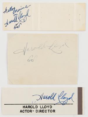 Lot #653 Harold Lloyd (3) Signed Items - Image 1