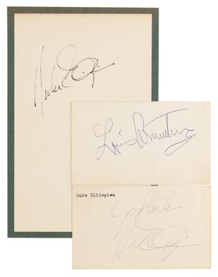 Lot #479 Louis Armstrong, Duke Ellington, and Dizzy Gillespie (4) Signed Items - Image 2