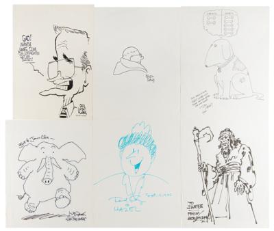 Lot #374 Cartoonists Collection of (26) Signed Items with Numerous Original Sketches - Image 2