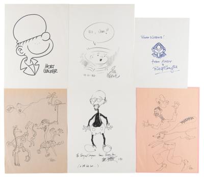 Lot #374 Cartoonists Collection of (26) Signed Items with Numerous Original Sketches - Image 3