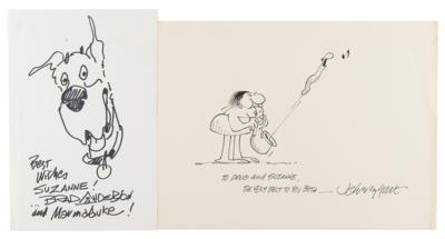Lot #374 Cartoonists Collection of (26) Signed Items with Numerous Original Sketches - Image 4