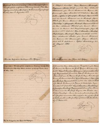 Lot #174 Kaiser Wilhelm I (4) Documents Signed
