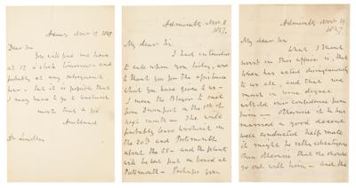 Lot #158 George Eden, 1st Earl of Auckland (3) Autograph Letters Signed - Image 1