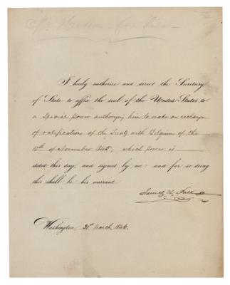 Lot #9 James K. Polk Document Signed as President