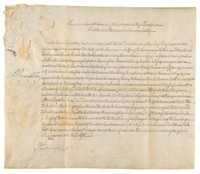 Lot #91 Benjamin Franklin Document Signed (1788) - Image 1