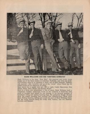 Lot #450 Hank Williams Signed Grand Ole Opry Program (Circa 1951) - Image 4