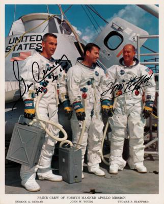 Lot #298 Apollo 10 (2) Signed Photographs