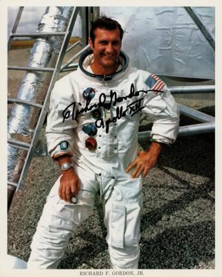 Lot #301 Apollo Astronauts: Richard Gordon, Fred Haise, and Al Worden (3) Signed Photographs - Image 3