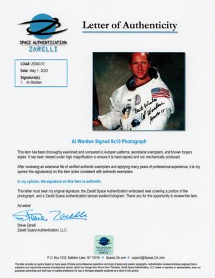 Lot #301 Apollo Astronauts: Richard Gordon, Fred Haise, and Al Worden (3) Signed Photographs - Image 5