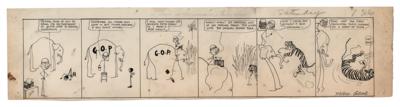 Lot #79 Theodore Roosevelt: Wallace Goldsmith (7) Original Comic Strips - Image 2